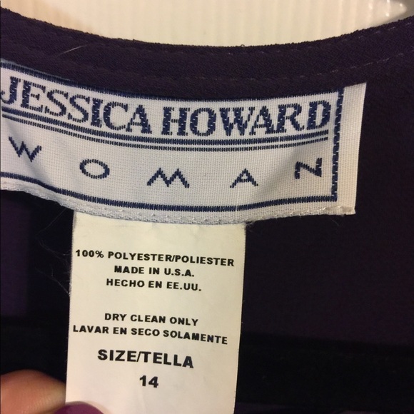 𝅺FORMAL 3/4 length plum dress and sheer jacket - Picture 3 of 11